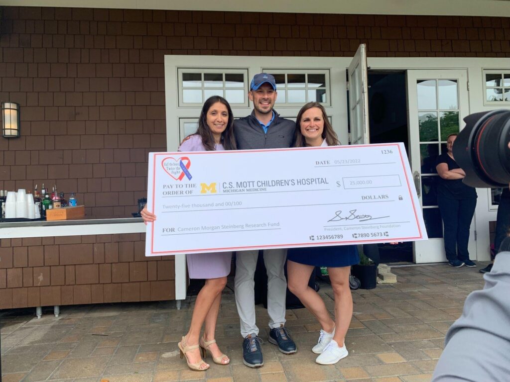 Children’s hospital receiving funds raised through a charity golf tournament.
