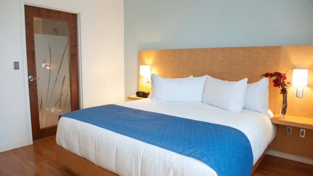 Comfortable boutique hotel guest room included with the Atlantic Canada Revealed travel experience.