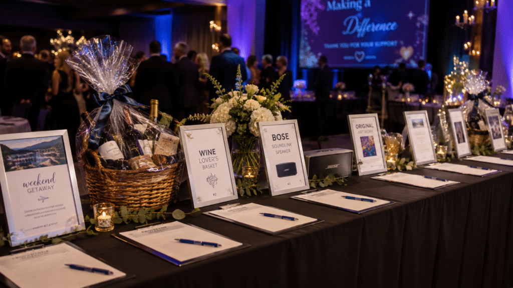Nonprofit auction package items