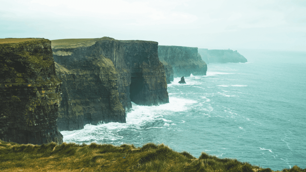 Cliffs of Moher rising above the Atlantic Ocean along Ireland's scenic west coast